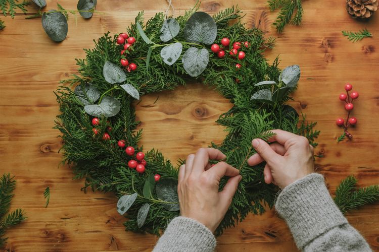 adventskranz selber binden